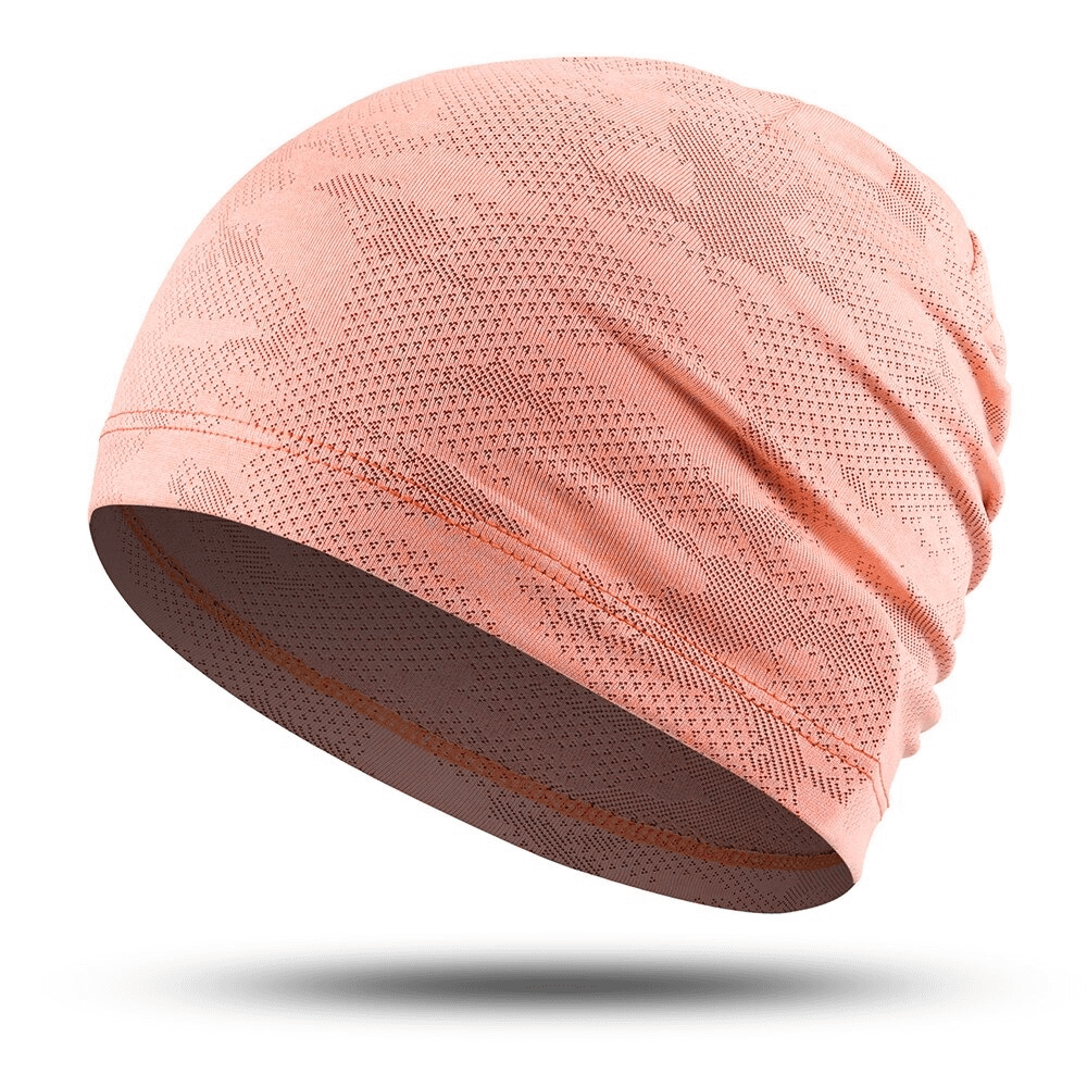 Breathable thin running hat in orange, unisex design for sun protection and quick-drying comfort, ideal for outdoor activities like hiking and fishing.